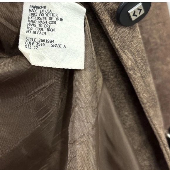 VTG Nancy Bolen Jacket Womens 12 Brown Western Animal Print Blazer 80s USA Made - Picture 15 of 15